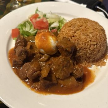 Appioo African Bar & Grill - Jollof Rice with Beef - Bars Near Me - Washington, DC, District of Columbia