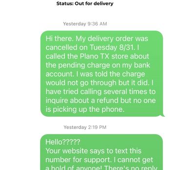Crumbl - Plano - Here's the Crumbl customer service number we are instructed to text from their app/website if we have any issues. They never responded. - Bakeries Near Me - Plano, Texas