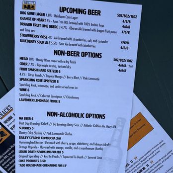 Bell's Eccentric Cafe - Drink menu - Music Venues Near Me - Kalamazoo, Michigan