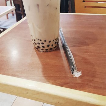 TK Cafe - Milk tea with taro pudding and boba upgrade! Thank you TK Cafe! - Hawaiian Near Me - Monrovia, California