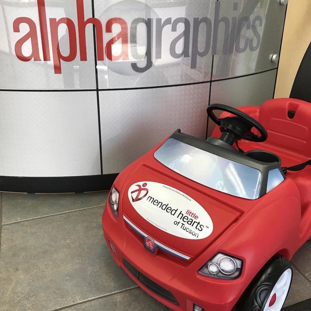 Alphagraphics - Custom logo sticker designed to fit on our push cars for the children in the pediatric intensive car unit at Banner hospital. - Printing Services Near Me - Tucson, Arizona Alphagraphics - Custom logo sticker designed to fit on our push cars for the children in the pediatric intensive car unit at Banner hospital. - Printing Services Near Me - Tucson, Arizona