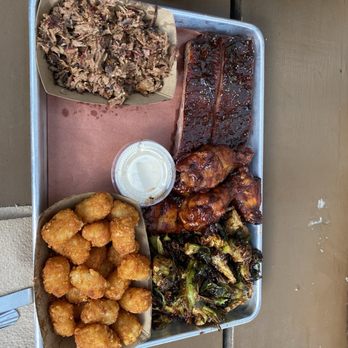 Blue Oak BBQ - Brisket Wings Ribs Tater tots Brussel Brussels Sprouts - Barbeque Near Me - New Orleans, Louisiana