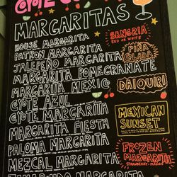 Coyote Flaco - Marg Menu