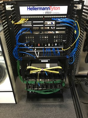 Photo of Pacific Radio Electronics - Burbank, CA, US. Hellerman Tyton AV Rack.