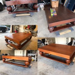 The Phoenix Furniture Works - Cocktail table from dark cherry to natural mohagany