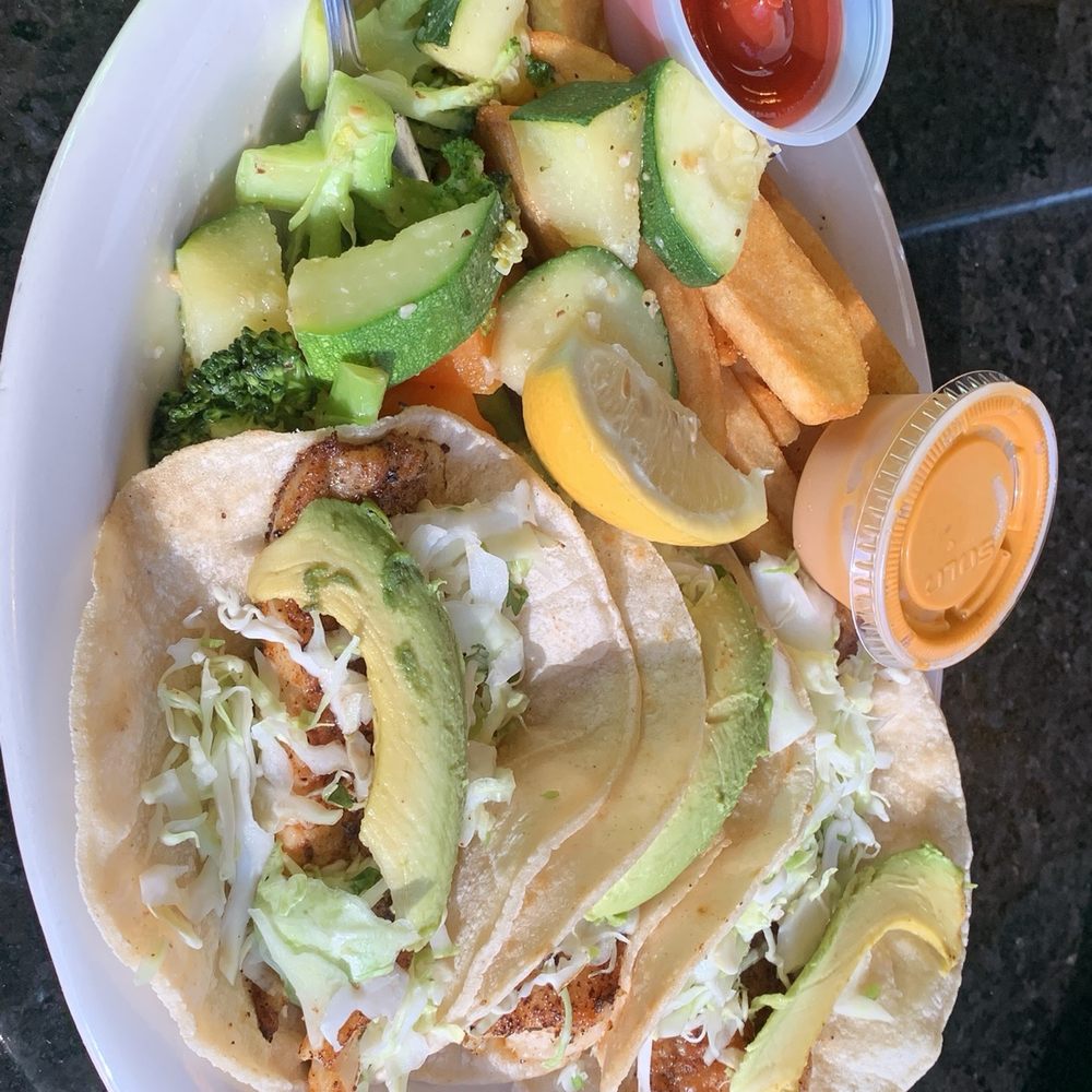 Fish N Tails Oyster Bar - Fish Tacos w/ Fries & Veggies - Bars Near Me - Rowlett, Texas Fish N Tails Oyster Bar - Fish Tacos w/ Fries & Veggies - Bars Near Me - Rowlett, Texas
