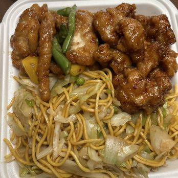Panda Express - Plate, with honey sesame chicken breast, honey walnut shrimp, and chow mein - Chinese Near Me - Florence, South Carolina Panda Express - Plate, with honey sesame chicken breast, honey walnut shrimp, and chow mein - Chinese Near Me - Florence, South Carolina