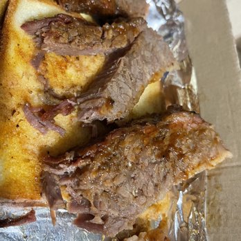 Famous Dave's - Texas Beef Brisket Platter (full of fat) - Barbeque Near Me - Doral, Florida Famous Dave's - Texas Beef Brisket Platter (full of fat) - Barbeque Near Me - Doral, Florida