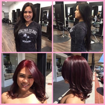 Pomp Salon - Before and after donating 18 inches of hair. Plus Barbara Hammond customized my hair color! Thank you! - Hair Salons Near Me - Stockton, California Pomp Salon - Before and after donating 18 inches of hair. Plus Barbara Hammond customized my hair color! Thank you! - Hair Salons Near Me - Stockton, California