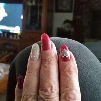 Lotus Nail Bar - I love my valentine nails from Natural Nails. - Nail Salons Near Me - Hesperia, California