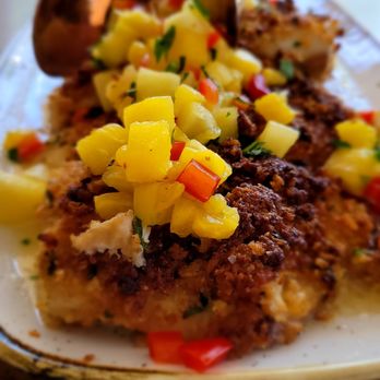 Monkeypod Kitchen - Macademia nut crusted mahi mahi - Hawaiian Near Me - Kapolei, Hawaii Monkeypod Kitchen - Macademia nut crusted mahi mahi - Hawaiian Near Me - Kapolei, Hawaii