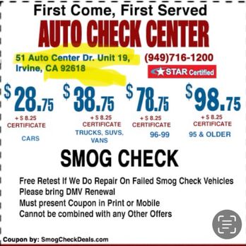 Advantage Plus Smog Test - Smog Check Stations Near Me - Lake Forest, California