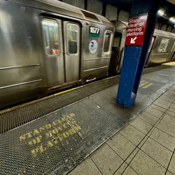 MTA - 14 St - Union Square Subway Station - Union Square IRT Local Train at Moving Platform