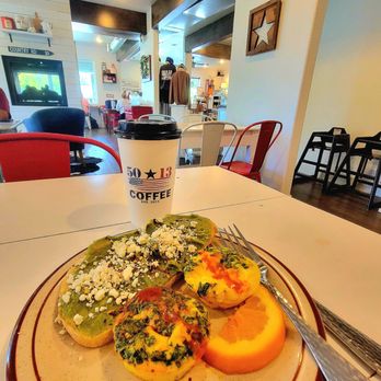5013 Coffee - Brunch in Rockwall, TX at "5013 Coffee" Avo Toast & 2 Spinach Egg Bites, feta cheese crumbles - Coffee & Tea Near Me - Rockwall, Texas 5013 Coffee - Brunch in Rockwall, TX at "5013 Coffee" Avo Toast & 2 Spinach Egg Bites, feta cheese crumbles - Coffee & Tea Near Me - Rockwall, Texas