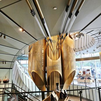 Starbucks Reserve Roastery Chicago - This amazing massive steel coffee cask in the middle of Starbucks - Coffee Roasteries Near Me - Chicago, Illinois