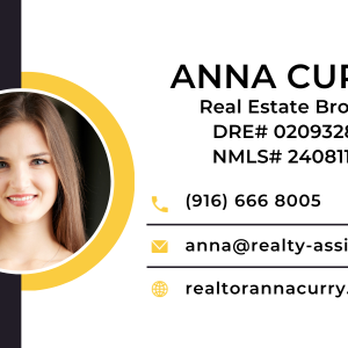 Anna Curry - Realty Assistant - Business card - Real Estate Agents Near Me - Sacramento , California Anna Curry - Realty Assistant - Business card - Real Estate Agents Near Me - Sacramento , California
