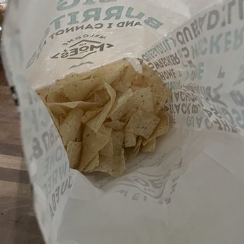 Moe's Southwest Grill - This is the pathetic, bottom of the barrel, broken chips served with the bowl of queso orders to share. - Mexican Near Me - Aiken, South Carolina