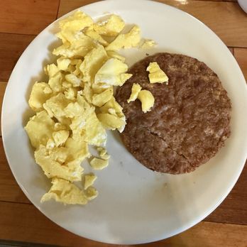 Cafe Chill - 2 scrambled eggs with delicious large sausage patty - Breakfast & Brunch Near Me - Waldport, Oregon Cafe Chill - 2 scrambled eggs with delicious large sausage patty - Breakfast & Brunch Near Me - Waldport, Oregon