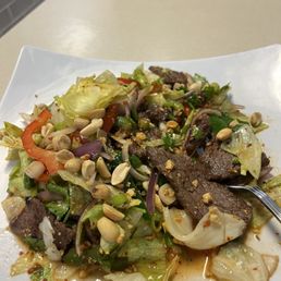 My beef salad was delicious. Very balanced and perfect level of medium spice. The service was great and the restaurant was really clean. My beef salad was delicious. Very balanced and perfect level of medium spice. The service was great and the restaurant was really clean.