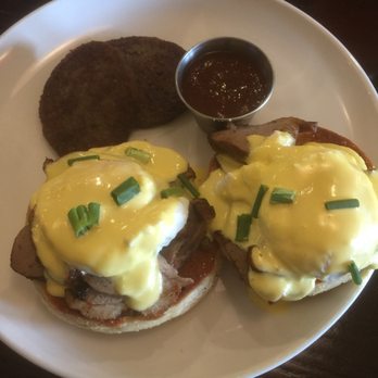 Mockingbird Kitchen - Duck Benedict's and sausage patties. - New American Near Me - Fayetteville, Arkansas Mockingbird Kitchen - Duck Benedict's and sausage patties. - New American Near Me - Fayetteville, Arkansas