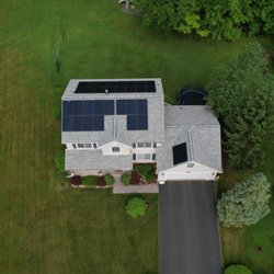 Infinity Energy - Overhead shot of an installed solar system.