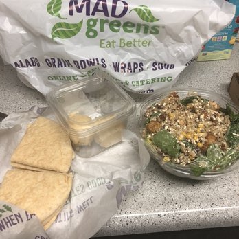 MAD Greens - Tempe - Southwest salad bowl w/ side of hummus & pita - Salad Near Me - Tempe, Arizona