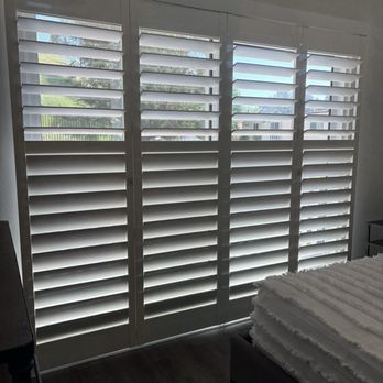 818 Shutters & Shades - Primary bedroom sliding shutters - Shades & Blinds Near Me - Calabasas, California 818 Shutters & Shades - Primary bedroom sliding shutters - Shades & Blinds Near Me - Calabasas, California