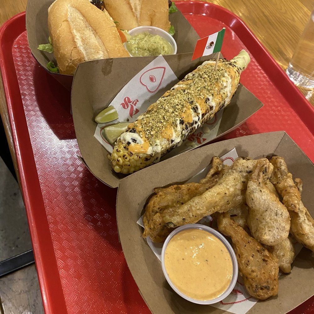 Alma Y Sazon - Torta, elote, pork skins - Tacos Near Me - Emeryville, California Alma Y Sazon - Torta, elote, pork skins - Tacos Near Me - Emeryville, California