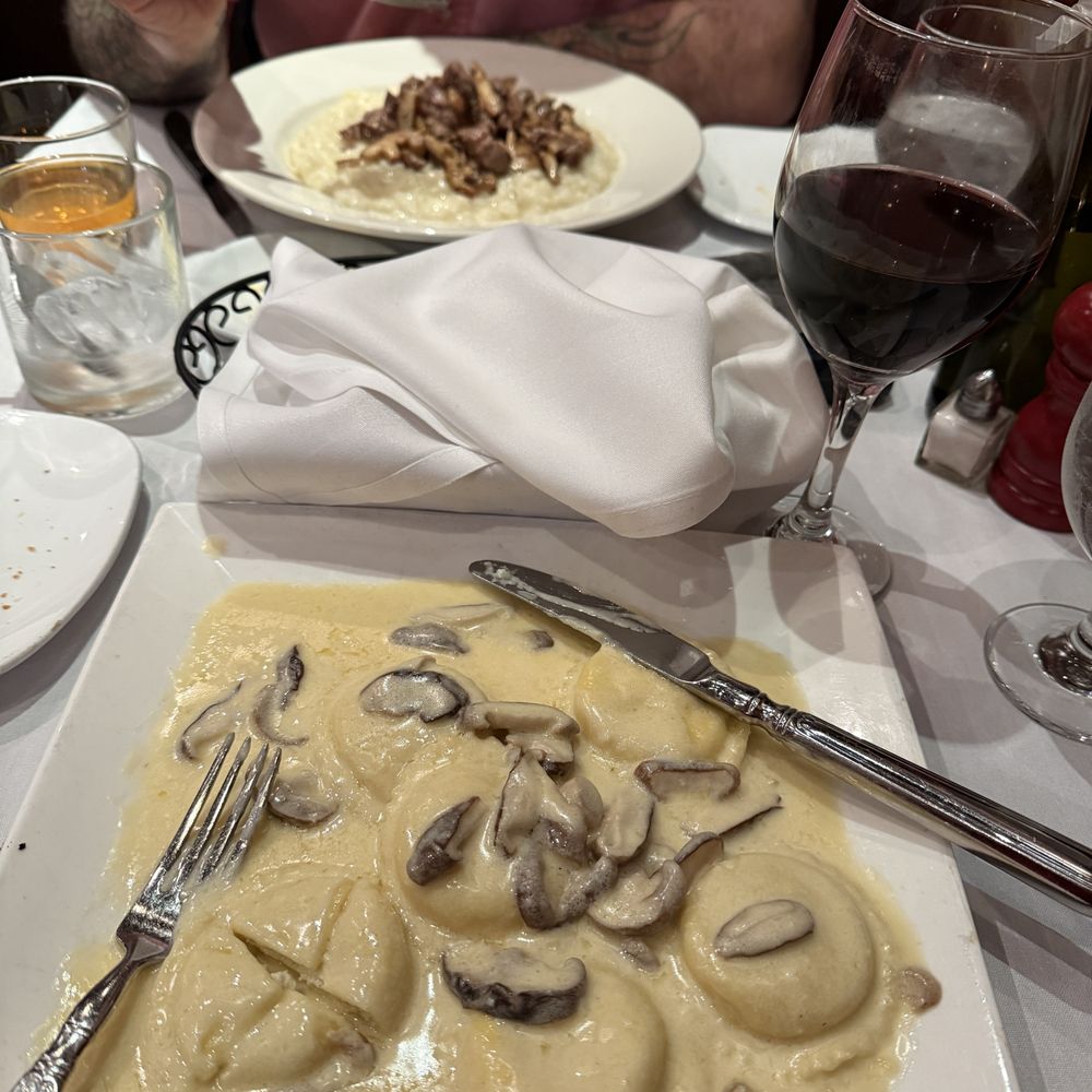 Risotto with filet mignon and ravioli tartufata.
