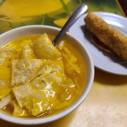 J Plus Asian Cuisine - Egg drop soup and egg roll
