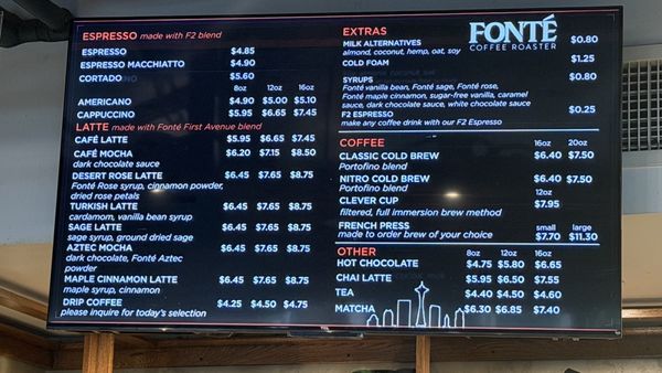 Menu photo 5 Fonté Café - Seattle Seattle, WA