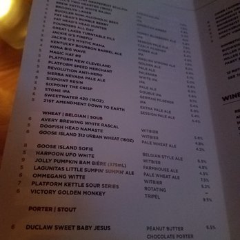Jukebox - Menu beer list - Bars Near Me - Cleveland, Ohio Jukebox - Menu beer list - Bars Near Me - Cleveland, Ohio
