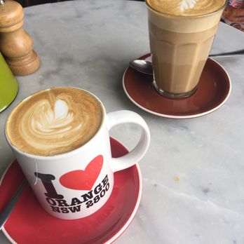 Factory Espresso - Large flat white and skin latte - Restaurants Near Me - Orange, NSW