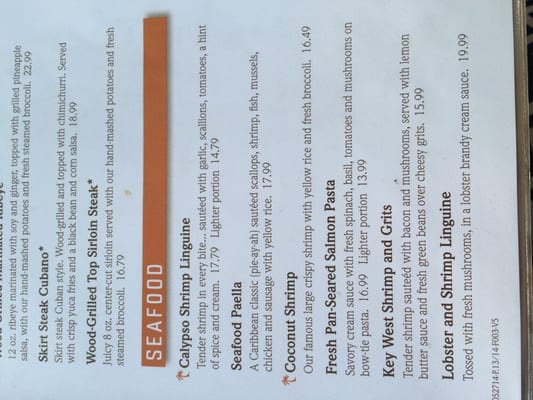 Menu photo 7 Bahama Breeze Fort Myers, FL