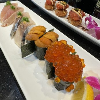 Otoro Sushi - White tuna 3/5 Saba 3/5 Uni 5/5 Ikura 4/5 - Japanese Near Me - Scotts Valley, California Otoro Sushi - White tuna 3/5 Saba 3/5 Uni 5/5 Ikura 4/5 - Japanese Near Me - Scotts Valley, California