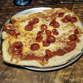 Bobarino's Pizzeria - Pepperoni pizza. Sauce wasn't great and the pepperoni pieces tasted very artificial. - New American Near Me - Grand Rapids, Michigan Bobarino's Pizzeria - Pepperoni pizza. Sauce wasn't great and the pepperoni pieces tasted very artificial. - New American Near Me - Grand Rapids, Michigan
