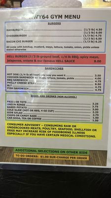Menu photo 2 The Hwy 64 Gym Copperhill, TN Menu photo 2 The Hwy 64 Gym Copperhill, TN