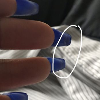 Serenity Nail Bar - You can she where she built the acrylic on. - Nail Salons Near Me - Conshohocken, Pennsylvania