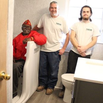Atlas Home Improvement - three men in a bathroom - General Contractors Near Me - Whitmore Lake, Michigan