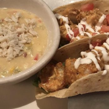 Bonefish Grill - Bang bang shrimp tacos with a side of their soup - Seafood Near Me - Wichita, Kansas Bonefish Grill - Bang bang shrimp tacos with a side of their soup - Seafood Near Me - Wichita, Kansas