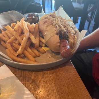 Biggio's - Hot dog , grilled chicken sandwich , fries - Sports Bars Near Me - Houston, Texas