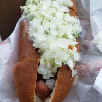 The Varsity - Chili Slaw Dog w/ extra onions - Burgers Near Me - Atlanta, Georgia