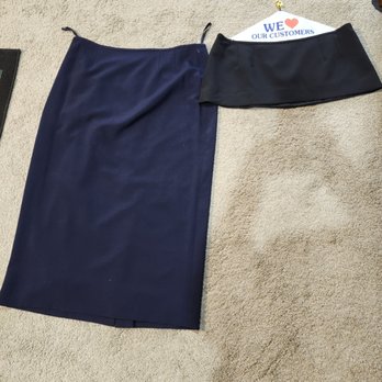 Sylvia's Alterations & Monogramming - Same 35" skirt in blue compared to the 9" skirt I got back from Sylvia's after their alledged 12" alterations. Actually a 24" difference - Sewing & Alterations Near Me - Grand Prairie, Texas Sylvia's Alterations & Monogramming - Same 35" skirt in blue compared to the 9" skirt I got back from Sylvia's after their alledged 12" alterations. Actually a 24" difference - Sewing & Alterations Near Me - Grand Prairie, Texas