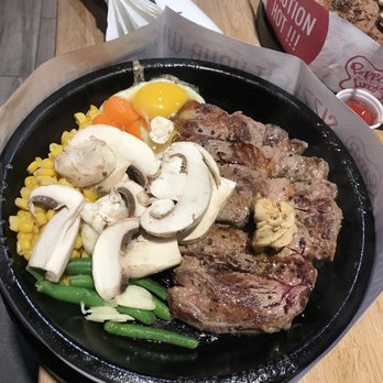 Pepper Lunch - Rib Eye Steak Add Mushroom & Egg - Japanese Near Me - Alhambra, California Pepper Lunch - Rib Eye Steak Add Mushroom & Egg - Japanese Near Me - Alhambra, California