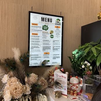 A Ma’s Kitchen & Pho - Menu on the wall - Noodles Near Me - Chandler, Arizona
