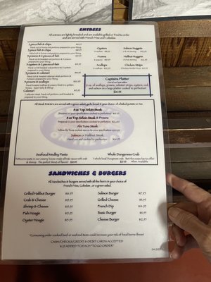 Menu photo 3 Griff's On the Bay Winchester Bay, OR