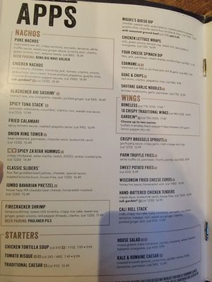 Menu photo 8 Yard House Temecula, CA