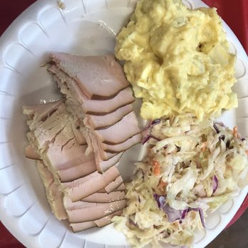 Panther Row Eatery - Turkey plate with two potato salad and Cole slaw. - Southern Near Me - Bonham, Texas