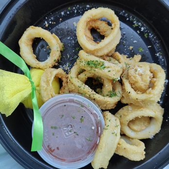Pancetta Pizza Bar - Calamari ate some already - Italian Near Me - Cocoa Beach, Florida