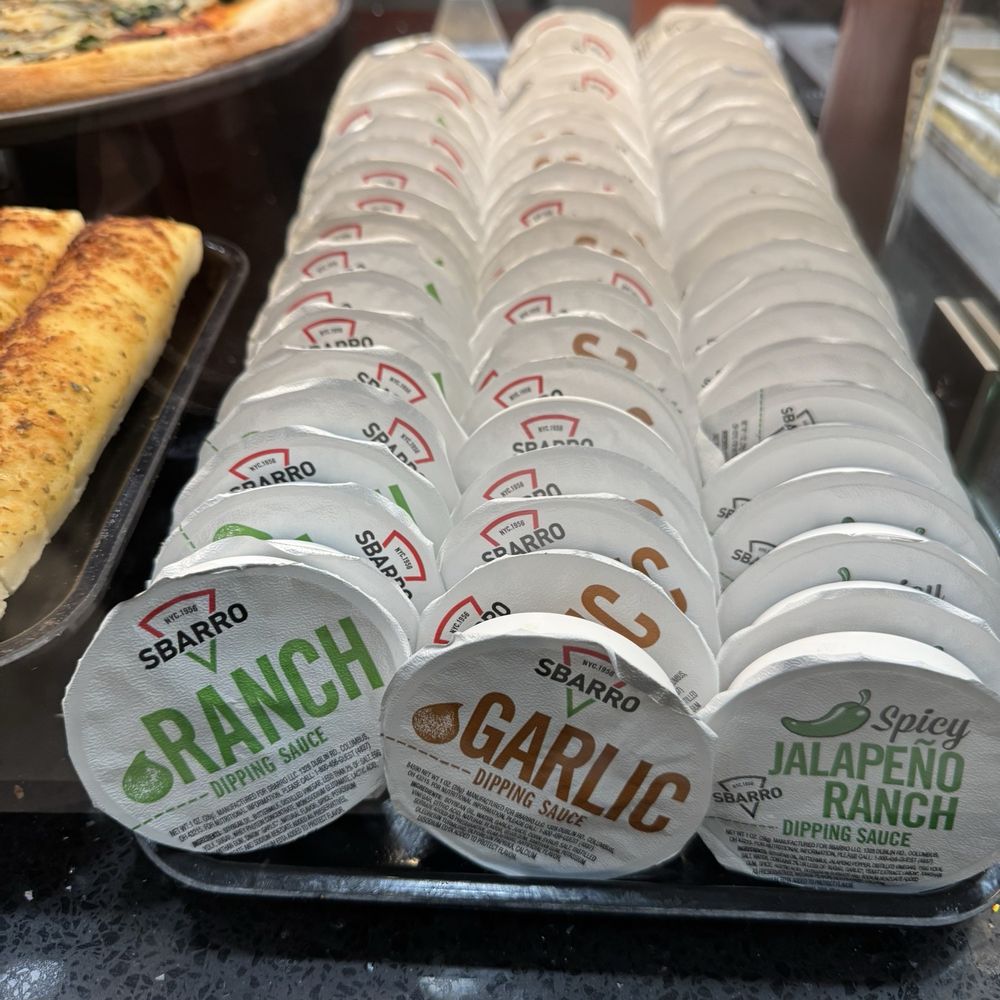 Sbarro - Ranch, Garlic, and Jalapeño Ranch - Pizza Near Me - Mission Viejo, California